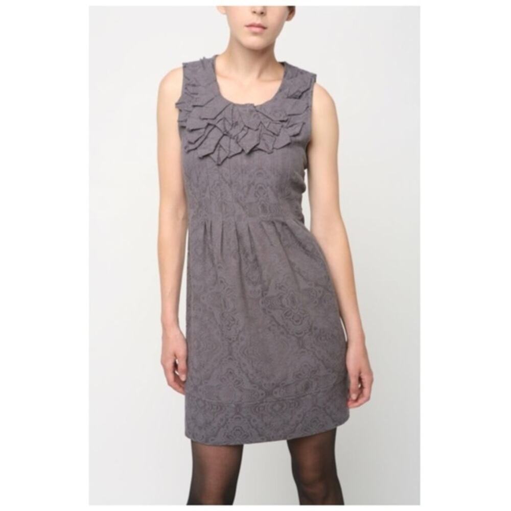 Urban Outfitters Kimchi Blue Brocade Origami Ruffle Dress Medium Tapestry